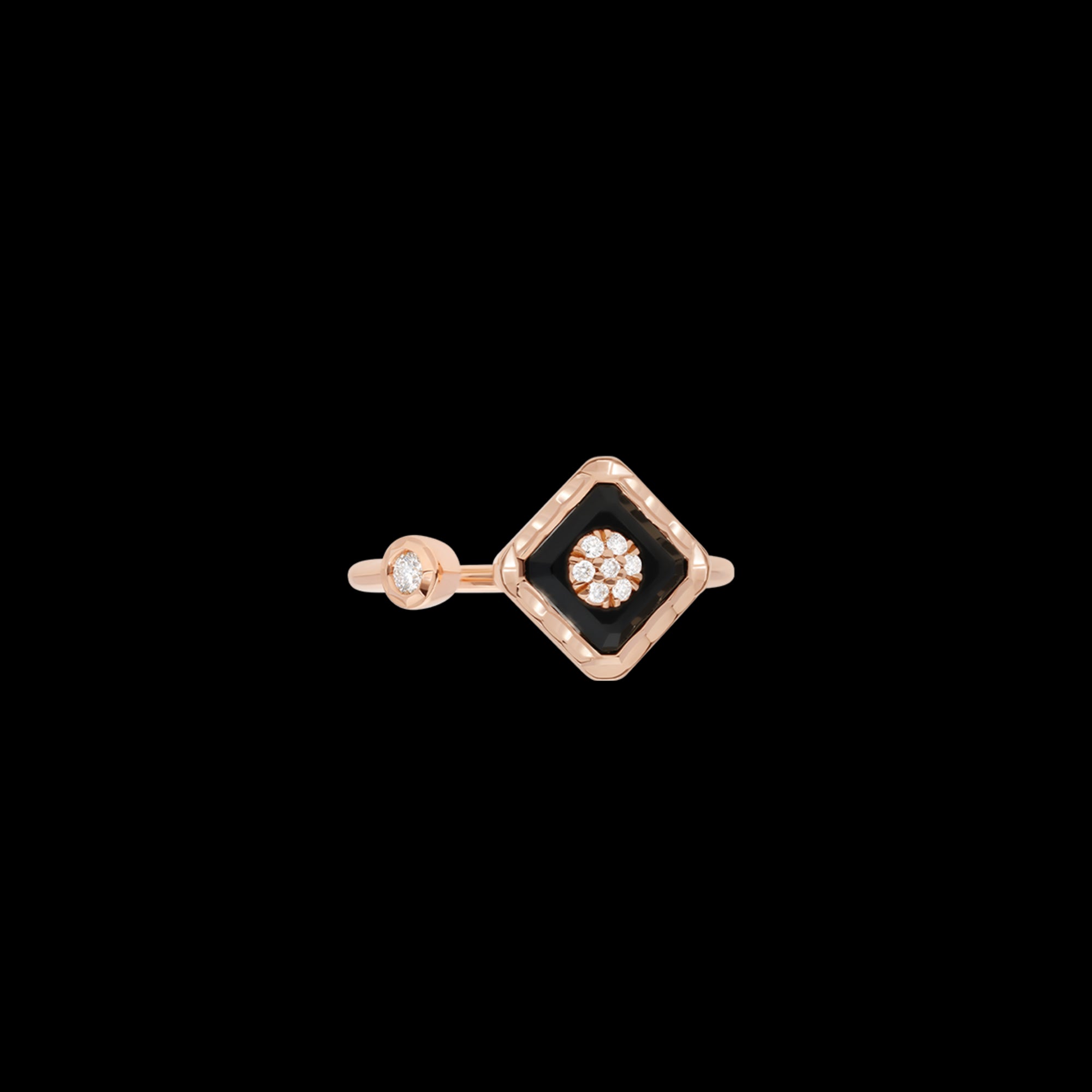 Bague carré Toi & Moi PG / D - O