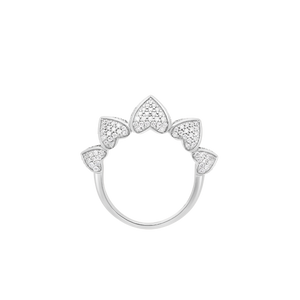 Bague moyen modèle 5 cœurs WG / D