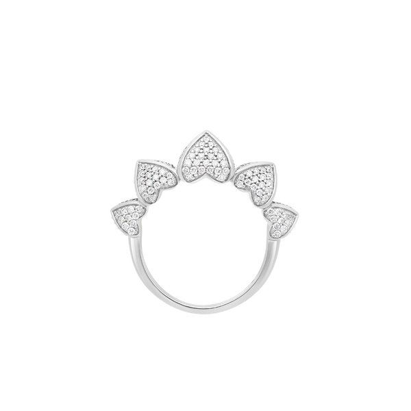 Bague moyen modèle 5 cœurs WG / D