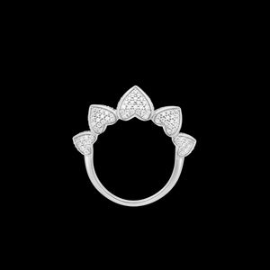 Bague moyen modèle 5 cœurs WG / D