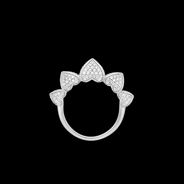Bague moyen modèle 5 cœurs WG / D