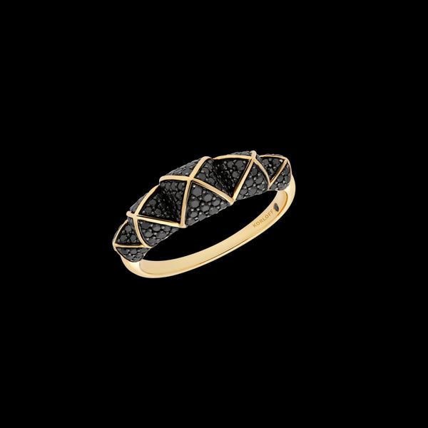 Bague petit modèle 5 cœurs YG / BD