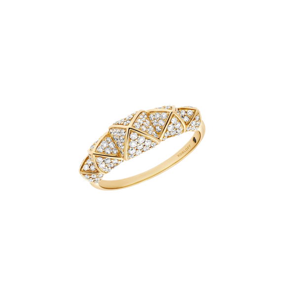 Bague petit modèle 5 cœurs YG / D