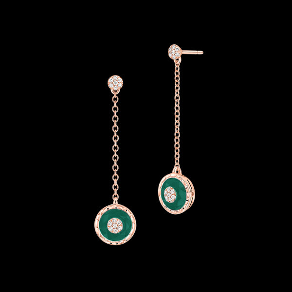 Boucles d'oreilles rond longues PG / D - MOP