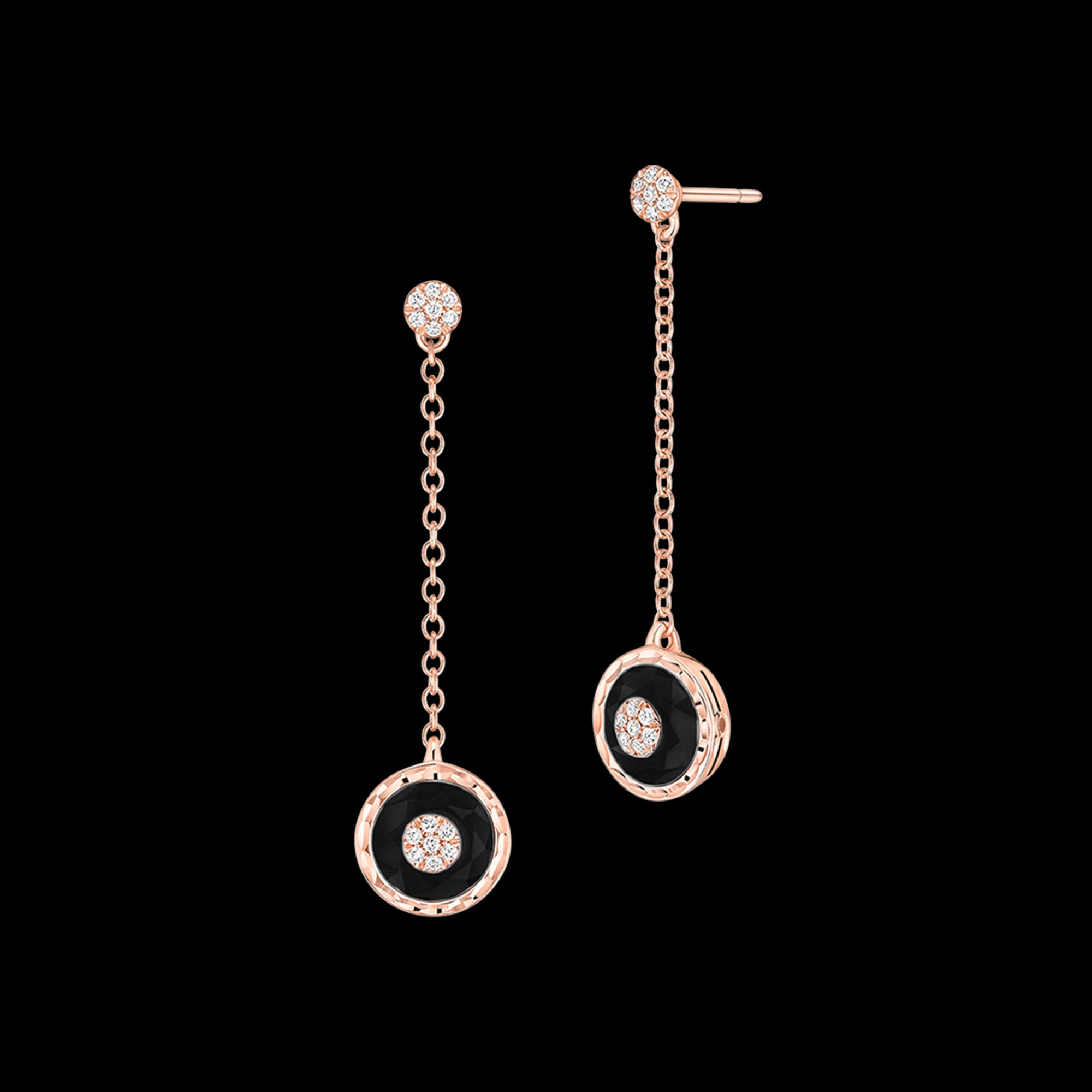 Boucles d'oreilles rond longues PG / D - RO