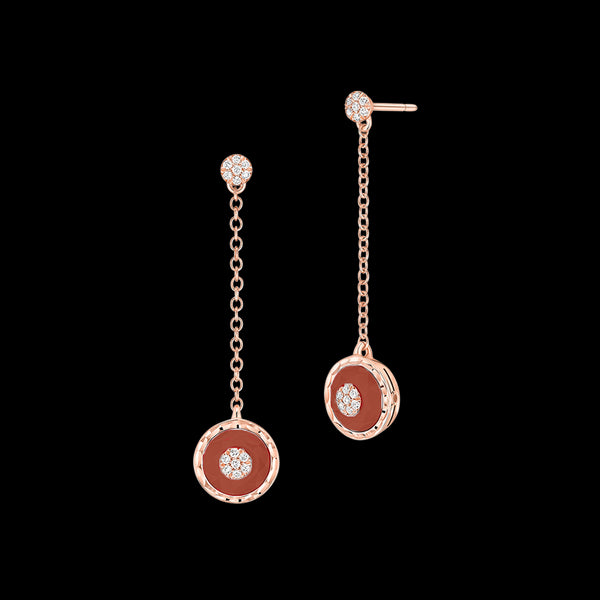 Boucles d'oreilles rond longues WG / D - MOP