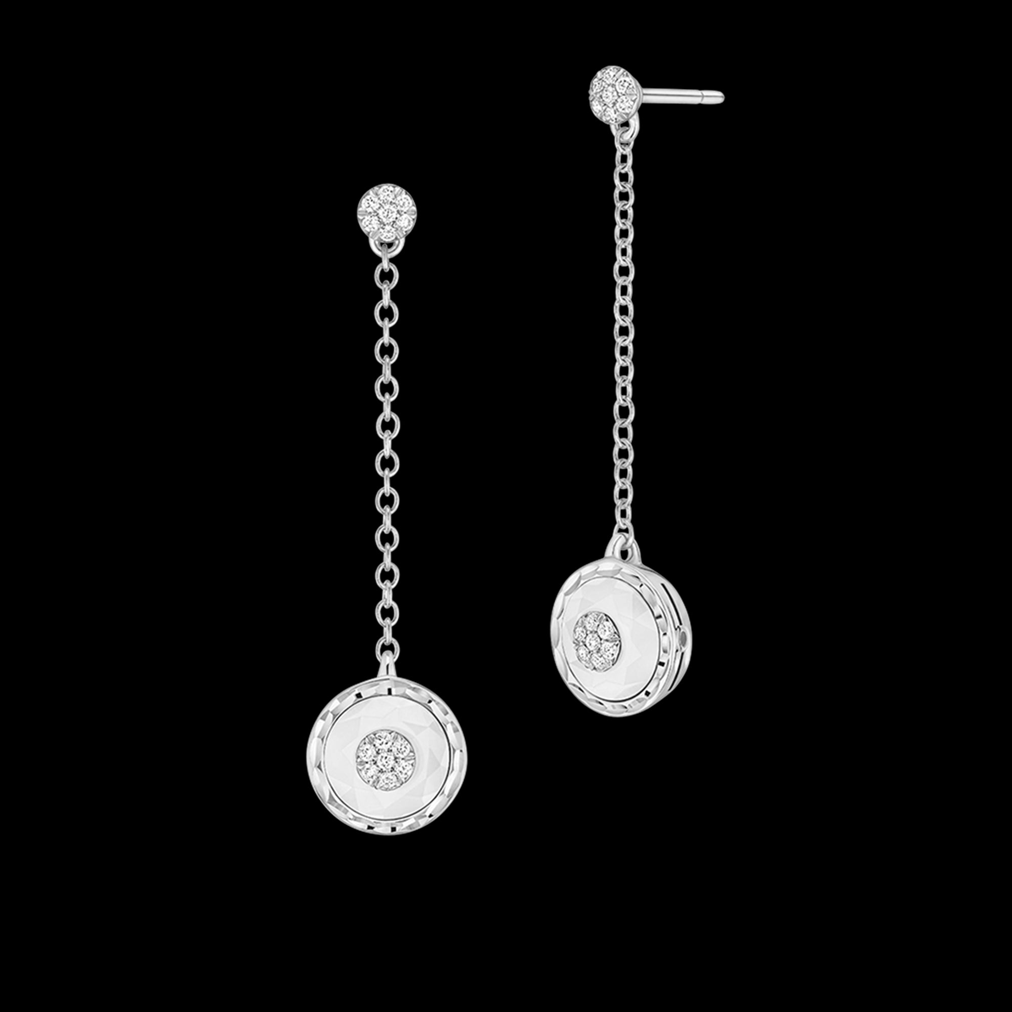 Boucles d'oreilles rond WG / D - MOP