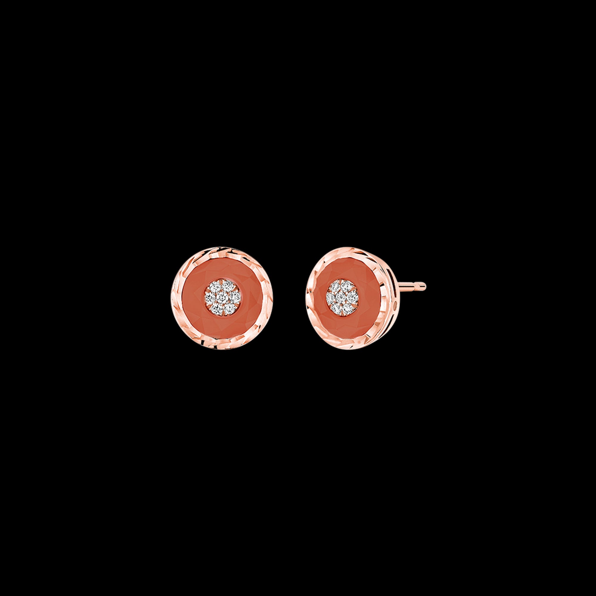 Boucles d'oreilles rond WG / D - MOP