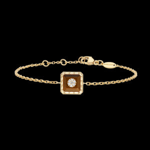 Bracelet chaîne carré YG / D - TE