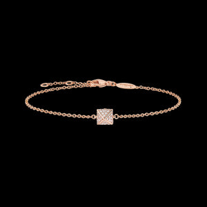 Bracelet chaîne petit modèle 1 cœur WG / D