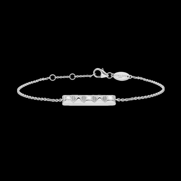 Bracelet chaîne petit modèle 5 cœurs WG / D