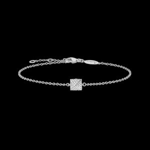 Bracelet chaîne petit modèle 5 cœurs WG / D