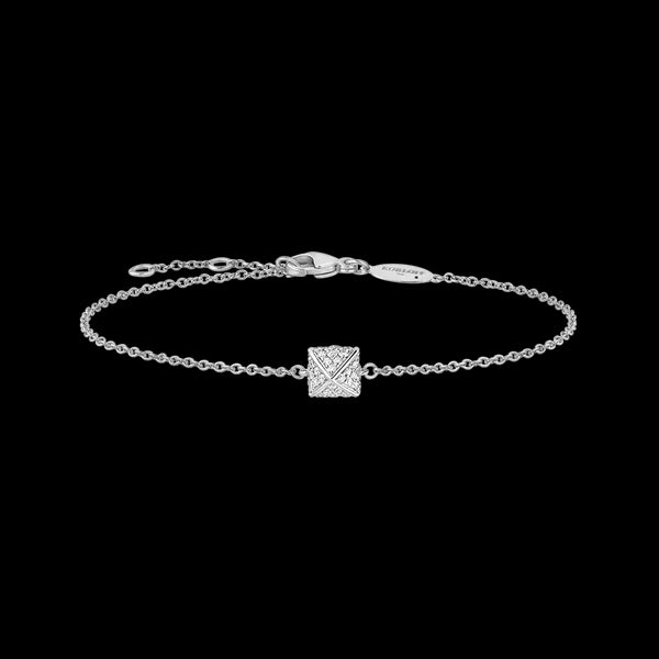 Bracelet chaîne petit modèle 5 cœurs WG / D