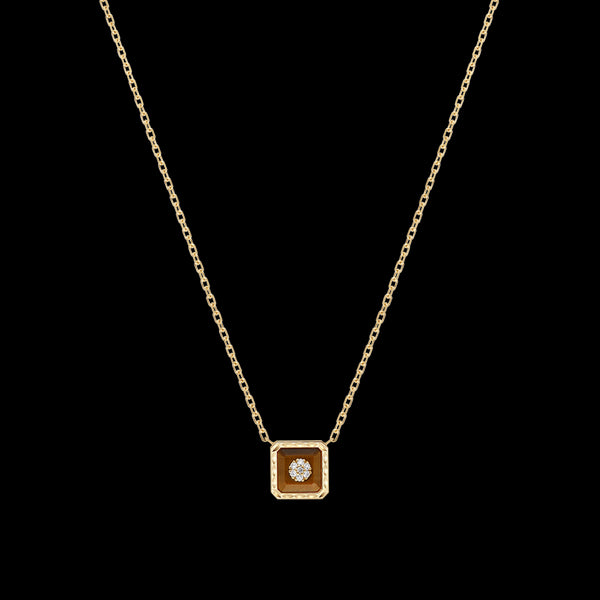 Collier carré YG / D - TE