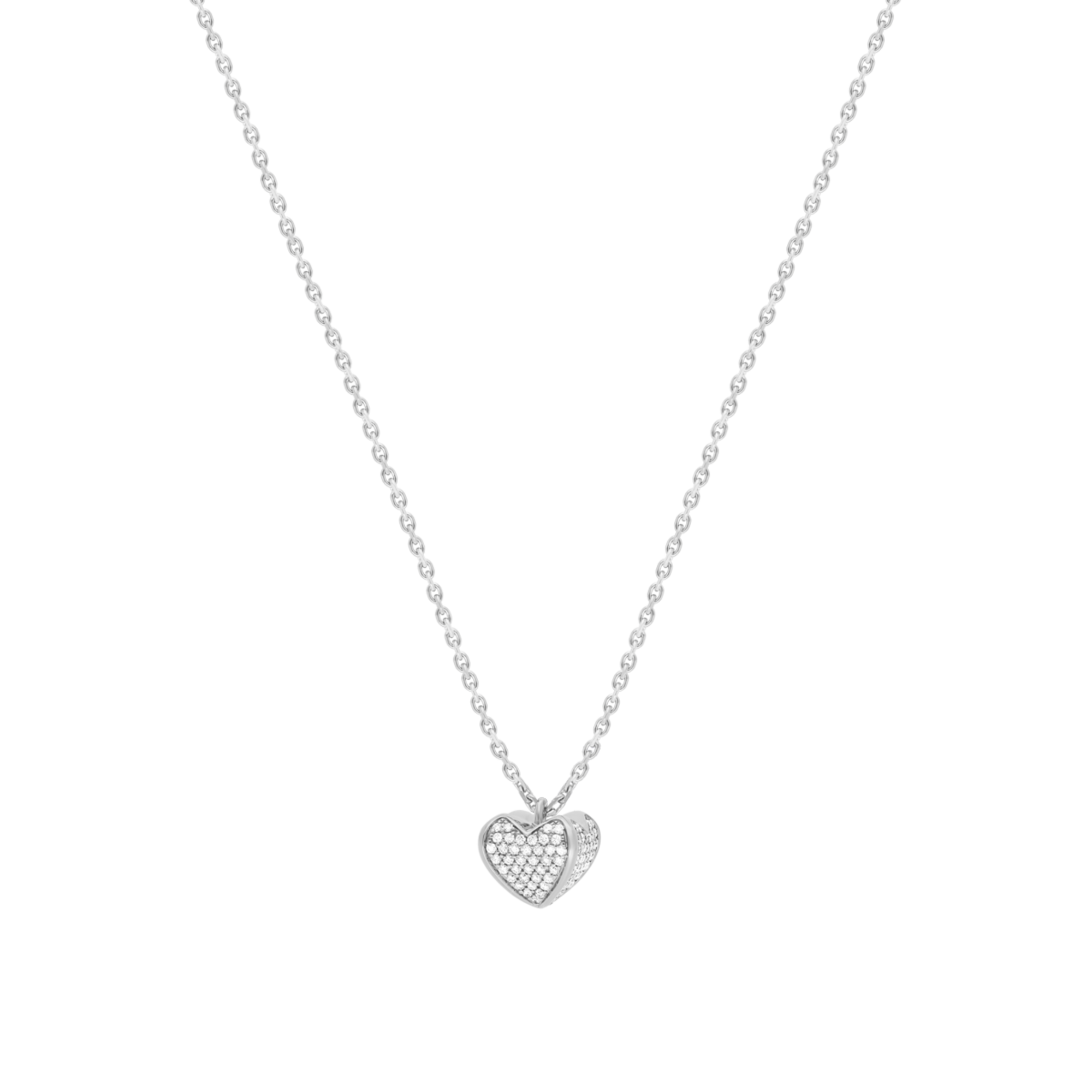 Collier grand modèle 1 cœur WG / D