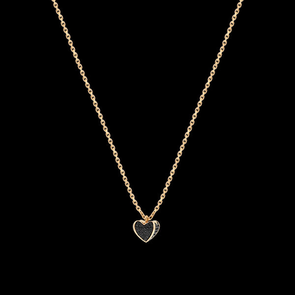 Collier moyen modèle 1 cœur YG / BD