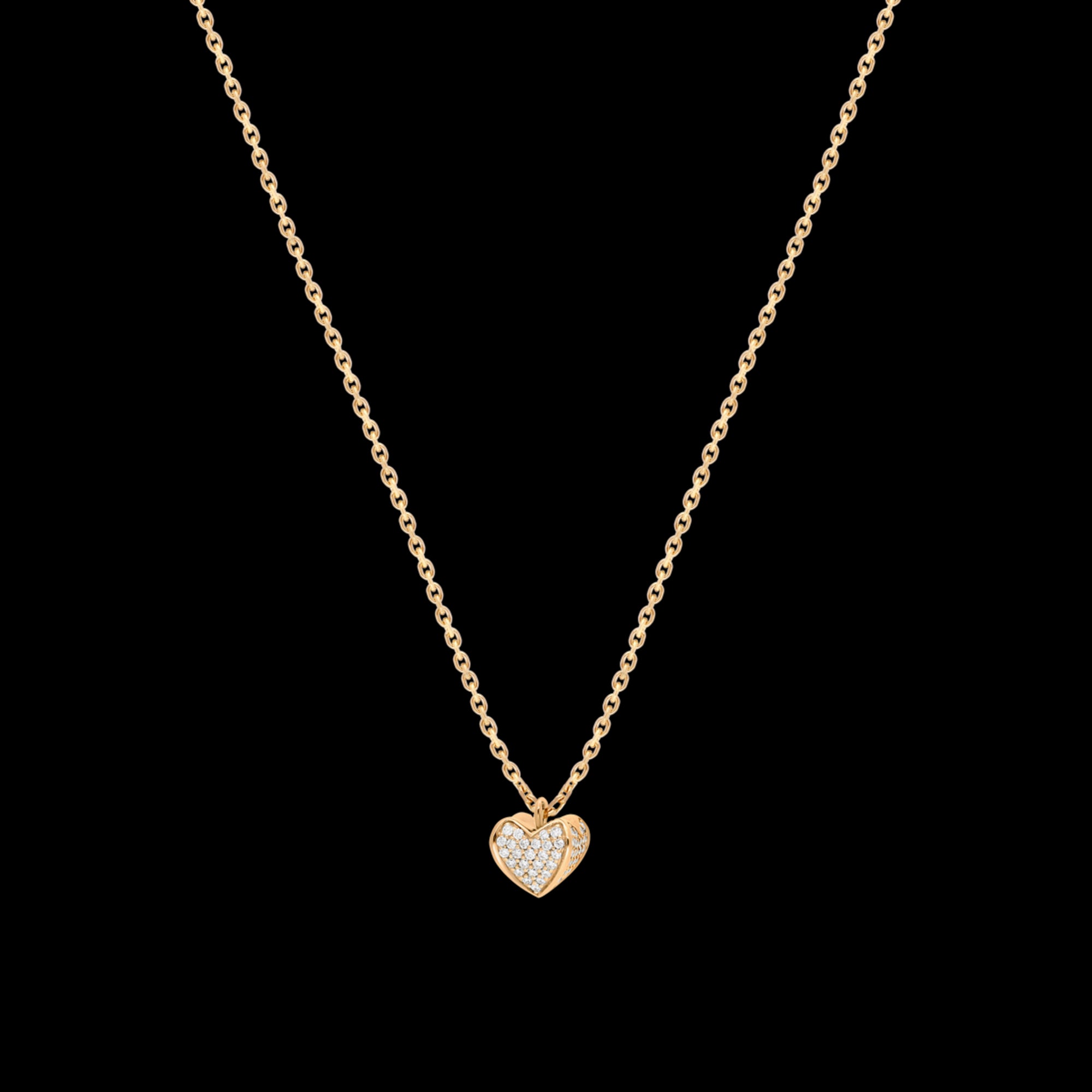 Collier moyen modèle 1 cœur YG / D