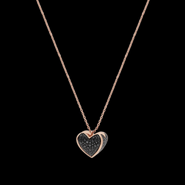 Collier très grand modèle 1 cœur PG / BD