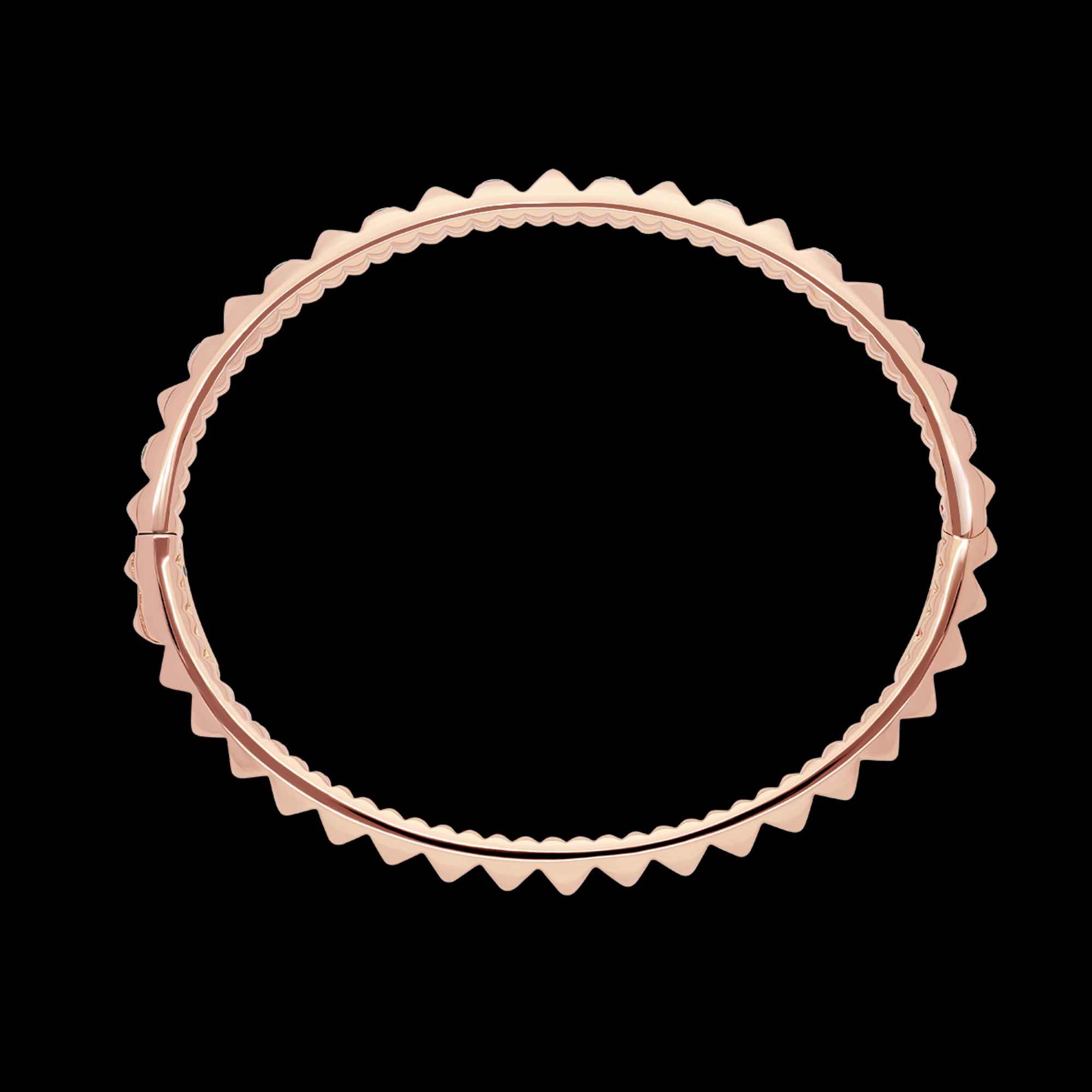 Jonc cœur pavé PG / D